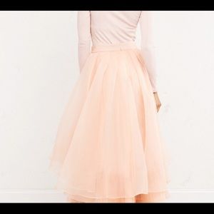 Tulle peach skirt